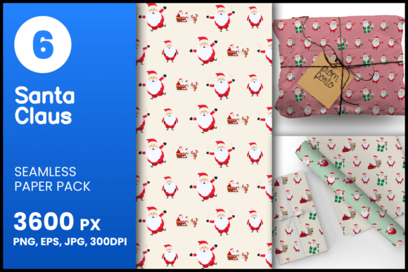 Download Santa Claus Seamless Patterns - Premium Bundle